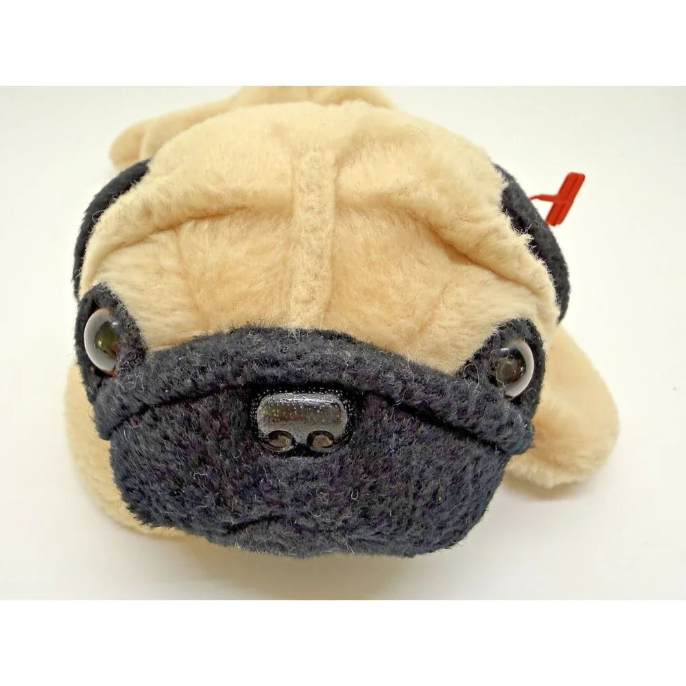 TY Beanie Baby Pugsly Pug Dog Plush 1996 Retired New No Tags Stuffed Animal